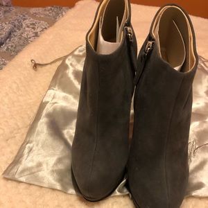 giuseppe zanotti grey booties